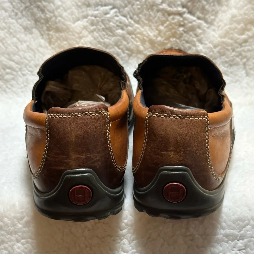 Cole Haan Tucker Venetian Light Brown & Dark Brown Loafers Men's 10M - Flawed